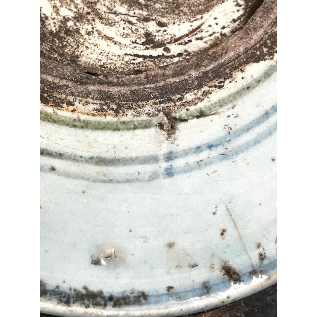 White Antique Chinese Decorative Plate For Sale - Image 8 of 9