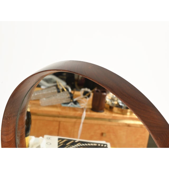 1960s Large Italian Adjustable Table Mirror in Teak and Steel by Osvaldo Borsani for Tecno, 1960s For Sale - Image 5 of 15