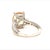 Metal Natural Morganite Diamond Ring 14k Gold 4.26 TCW Certified, Size 5 For Sale - Image 7 of 15