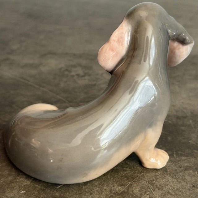 Royal Copenhagan Vintage MCM Royal Copenhagen Dachshund Figurine For Sale - Image 4 of 9