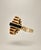 Brilliant Bezel Set Diamond and Onyx Vintage 14k Yellow Gold Ring Hinged Shank, Size 6 For Sale - Image 4 of 6