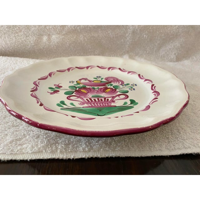 Early 19th Century Early 19th Century French St Clement Rooster Wall Plate For Sale - Image 5 of 6