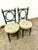 Victorian 19th Century Green and Gold Bentwood Chairs with Heavy Patination - A Pair For Sale - Image 3 of 9