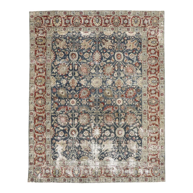 Antique Persian Tabriz Rug, 08'10 X 11'03 For Sale