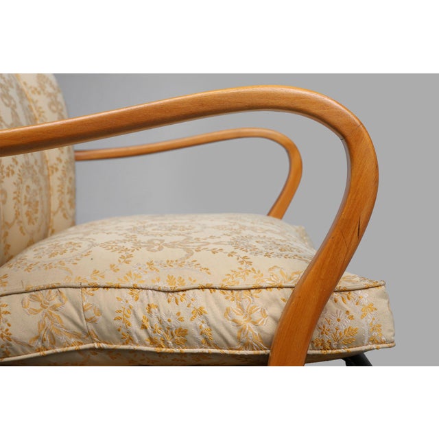 Art Deco Armchair in Beech, France, 1940s For Sale - Image 6 of 15