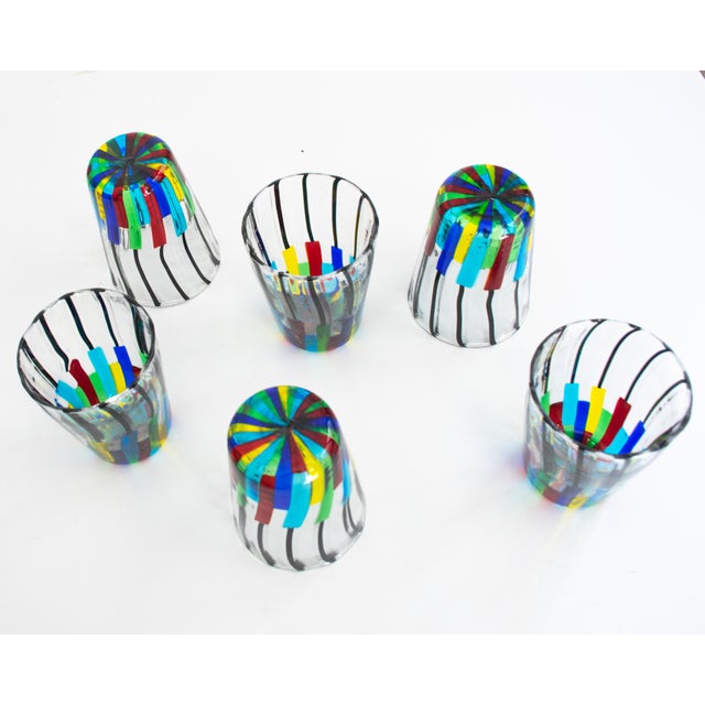 Murano Glasses by Mariana Iskra for Ribes Studio, Set of 6 For Sale - Image 4 of 12