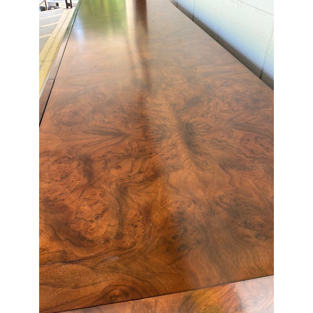 Brown Jonathan Charles Modern Walnut Burl Wood Cabinet For Sale - Image 8 of 9