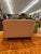 1980s 1980's 100% Leather Made in Italy Overstuffed Peach Loveseat, Pale Pink W Light Birch Legs For Sale - Image 5 of 9
