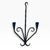 Mid-Century Modern Vintage German Wrought Iron Two-Arm Wall Candle Sconce For Sale - Image 3 of 14