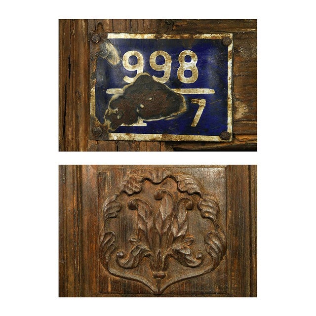 Carved Wooden Door, 1850s For Sale - Image 3 of 7
