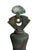 Signed Helene Fielder Raku Ceramic Pottery Vessel With Agate Lid / 1980s Art Studio Pottery / 80s Modernist Vase For Sale In Cleveland - Image 6 of 13