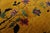 Textile 1920s Yellow Minimalist Floral Antique Chinese Art Deco Carpet 9' X 11'6" Handknotted Wool Rug For Sale - Image 7 of 13
