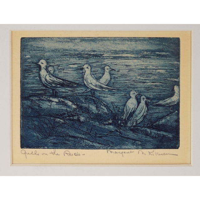"Gulls On The Rocks" - Original Lithograph On Paper Original Lithograph on paper titled "Gulls On the Rocks" by artist...