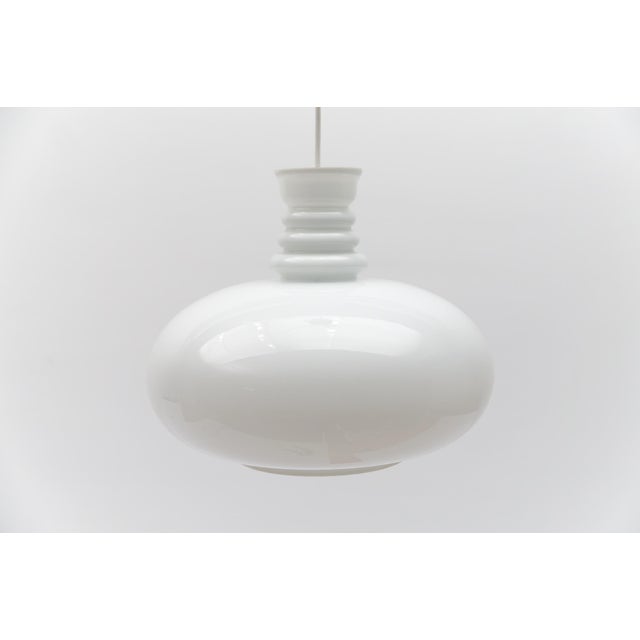 White Milk Glass Ceiling Lamp from Peill & Putzler, 1960s For Sale - Image 11 of 13