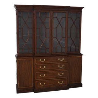Henkel Harris Model 2365 Mahogany London Breakfront For Sale