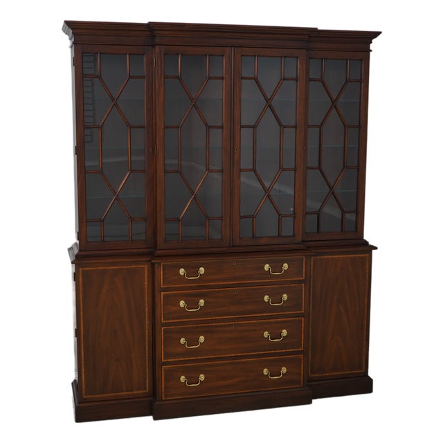 Henkel Harris Model 2365 Mahogany London Breakfront For Sale