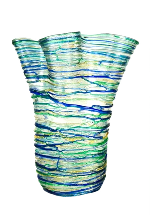 Green Sea Water Blown Murano Glass Vase from Made Murano Glass