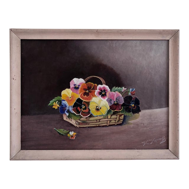 Danish Artist, Still Life Composition, 1960s, Oil Painting on Canvas, Framed For Sale - Image 9 of 9