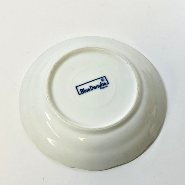 Navy Blue Vintage Japanese Chinoiserie Meissen Blue Danube Cup & Saucer Sets - Service for 6 - 12 Pieces For Sale - Image 8 of 13