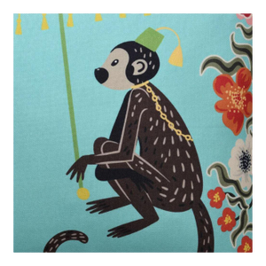 Blue Monkey and Leapord 24" Down Pillow