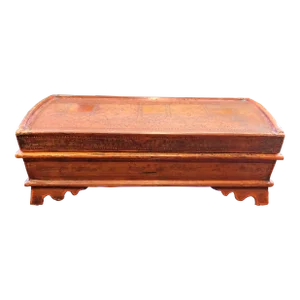 Early 20th Century Antique Indonesian Wood Polychromed and Lacquered Box