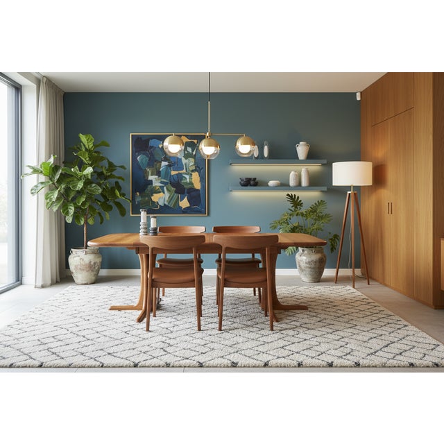 Vintage Extendable Dining Table in Teak with Two Extension Leaves, 1960s For Sale - Image 11 of 13