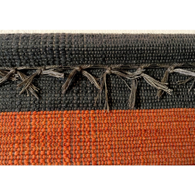 Mid-Century Filipino Handwoven Modernist Graphic Tapestry Wall Hanging For Sale - Image 4 of 8