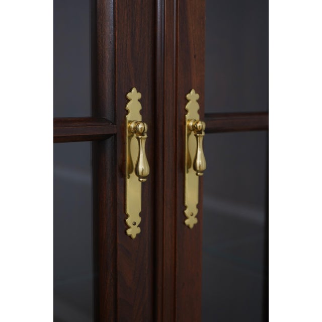 1980s Harden Cherry 2 Piece 4 Door China Cabinet For Sale - Image 11 of 18