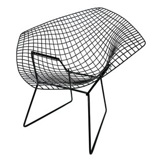 Vintage Black Diamond Chair attributed to Harry Bertoia for Knoll Inc. / Knoll International, 1970s For Sale