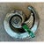 Vintage Silver Spiral Brooch With Green Detail For Sale - Image 11 of 12