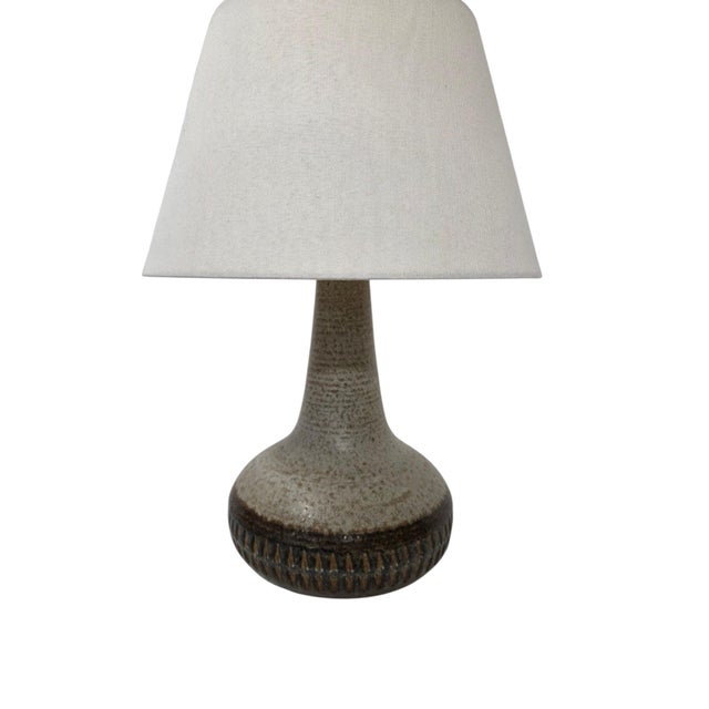 Beige Ceramic Lamp form Søholm, 1960s For Sale - Image 8 of 10