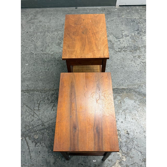 Jack Cartwright for Founders Furniture 1960's Walnut Nightstands, Pair For Sale In San Francisco - Image 6 of 12