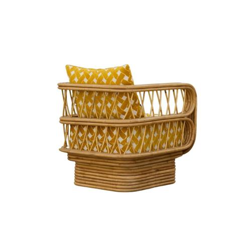 Contemporary Luna Chair in Stained Rattan by Popus Editions For Sale - Image 3 of 11