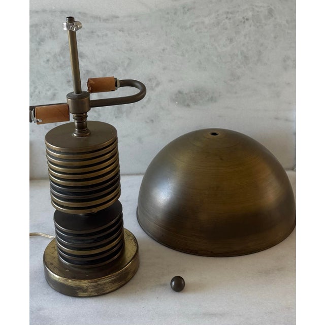 Vintage Brass Mushroom Table Lamp Attributed to Hans-Agne Jakobsson For Sale - Image 9 of 13