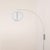 2020s Bloom Sphere Arc Lamp - Satin Nickel, White Satin Steel Shade, Dimmable, Modern Design For Sale - Image 5 of 6