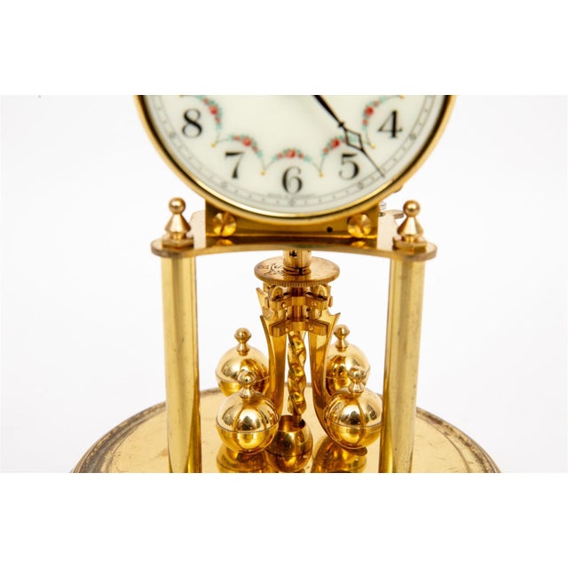 Mid-Century Modern Vintage Kieninger & Obergfel Brass Anniversary Clock For Sale - Image 3 of 5