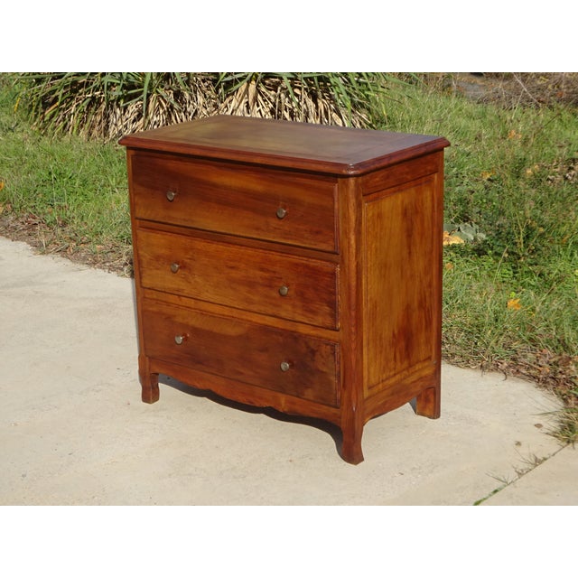 Vintage Three-Drawer Chest of Drawers in Walnut, 1950s For Sale - Image 15 of 18