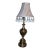 1970s Brass Urn Style Stiffel Table Lamp With Silk Tassels Shade For Sale