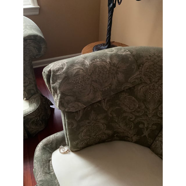 1990s 1990s Loose Pillow Back Rolled Arm Curved Sofa Attributed to Bernhardt For Sale - Image 5 of 6