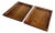 Vintage Hand-Carved Teak Wood Trays, a Pair For Sale