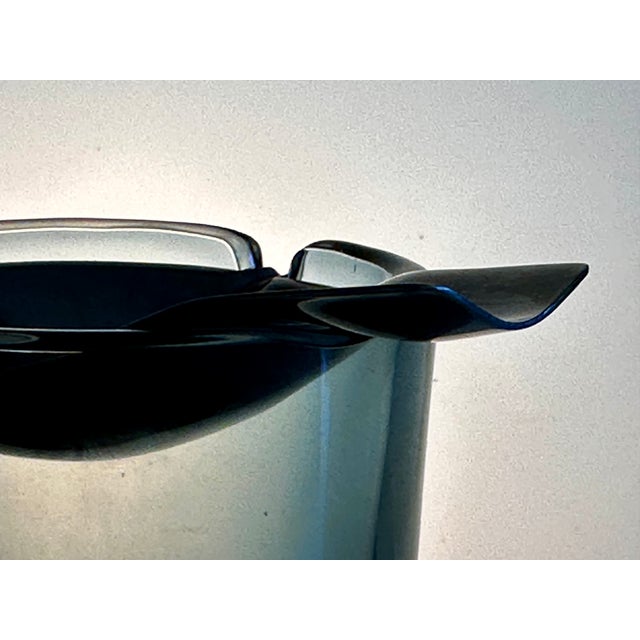 Tourmaline Tilting Ashtray in Glass and Stainless Steel by Wilhelm Wagenfeld for WMF, Germany, 1950s For Sale - Image 9 of 13