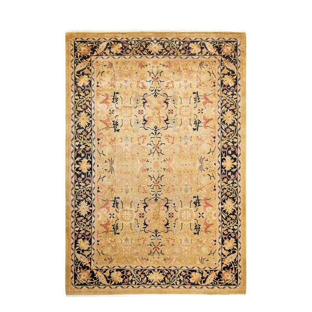 Mogul, One-of-a-Kind Hand-Knotted Area Rug - Green, 6' 3" x 8' 10" For Sale