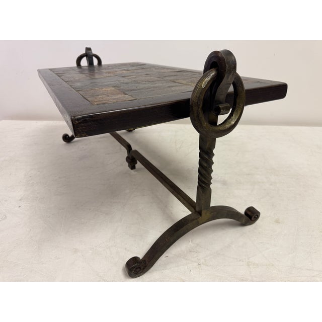 Brutalist Iron and Tile Topped Coffee Table, 1970s For Sale - Image 10 of 18