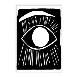 Eyeball 2 by Kate Roebuck in White Framed Paper, Small Art Print For Sale