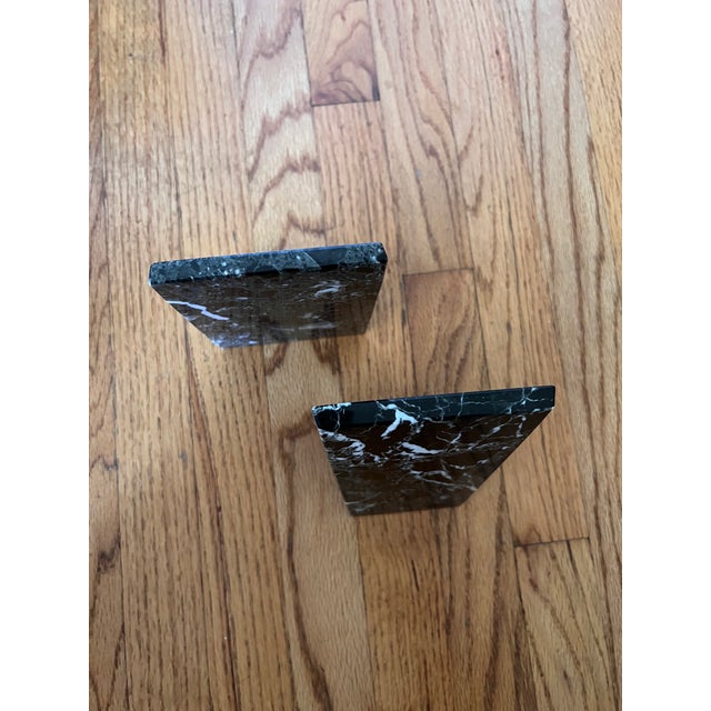 Set of polished nero marquina bookends with a great weight to them. These are in overall great vintage shape but please...