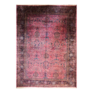 Antique Persian Mohajeran Sarouk Carpet, 11'8" X 16'3" For Sale