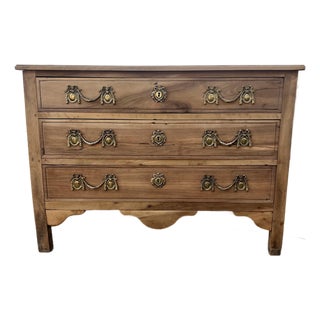 French 18th Century Louis XVI Bleached Solid Walnut Chest of Drawers For Sale