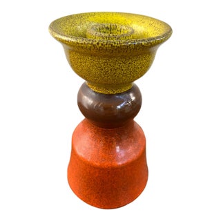 Rare Ceramic Candleholder by Aldo Londi/Bitossi for Rosenthal Netter, Burdines, 1960s For Sale