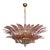 Murano Style Chandelier Ceiling Light Original Palmette, Two Levels, 82 Pink Glasses For Sale