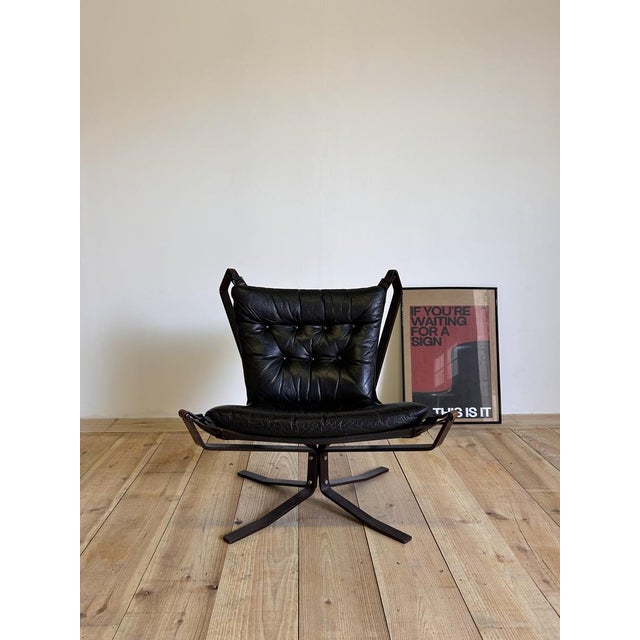 Falcon Armchair attributed to Sigurd Ressell, 1970s, in Very Good conditions. Designed 1970 to 1979 This piece is...
